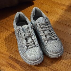 Sparkling Silver Shoes